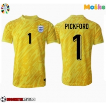 Moške Nogometnih dresov Anglija Jordan Pickford #1 Vratar Gostujoči EP 2024 Kratki rokavi